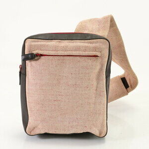 Prada triangle logo leather canvas shoulder bag messenger tote business